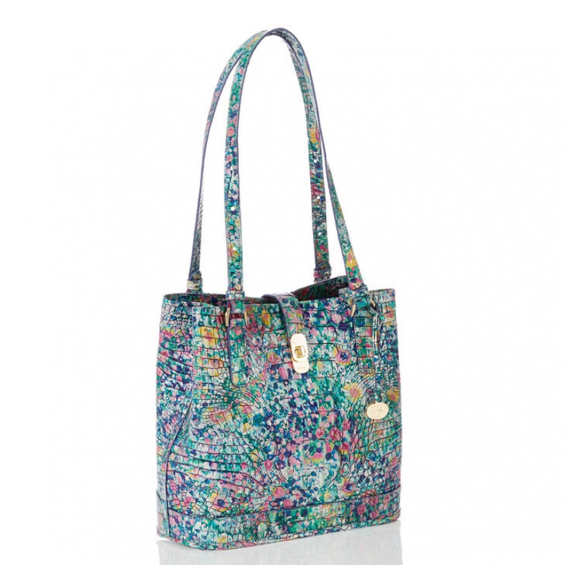 Multicolor Women's Brahmin Fiora Bucket Bags | 9315TRPAH