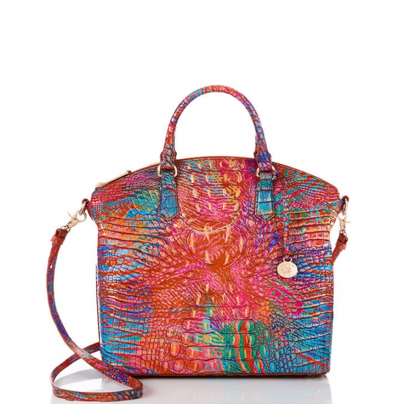 Multicolor Women's Brahmin Large Duxbury Satchel Bags | 8719FRAKE