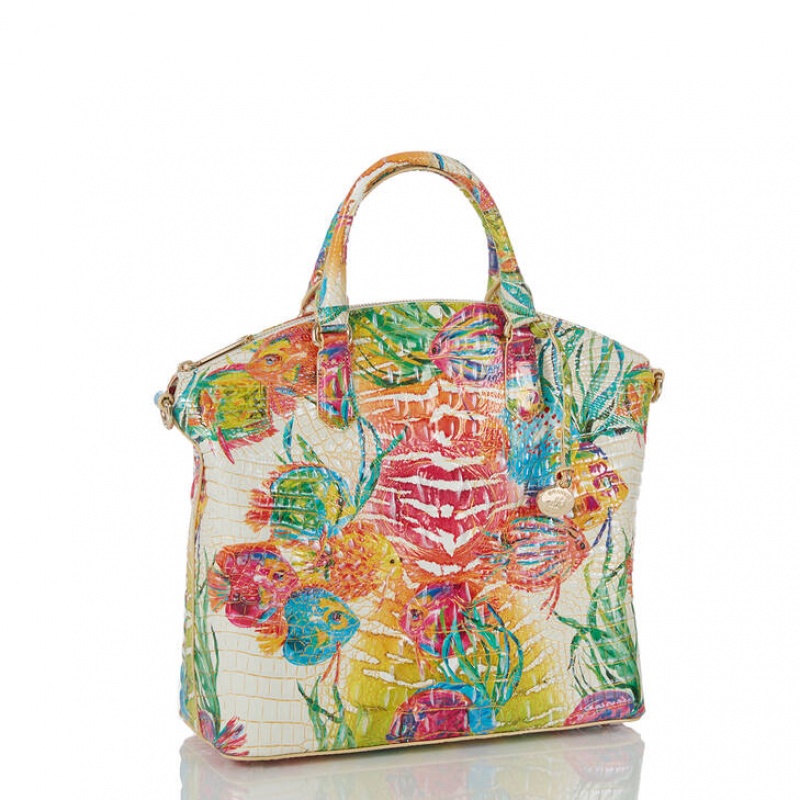 Multicolor Women's Brahmin Large Duxbury Satchel Bags | 3642QYNBF