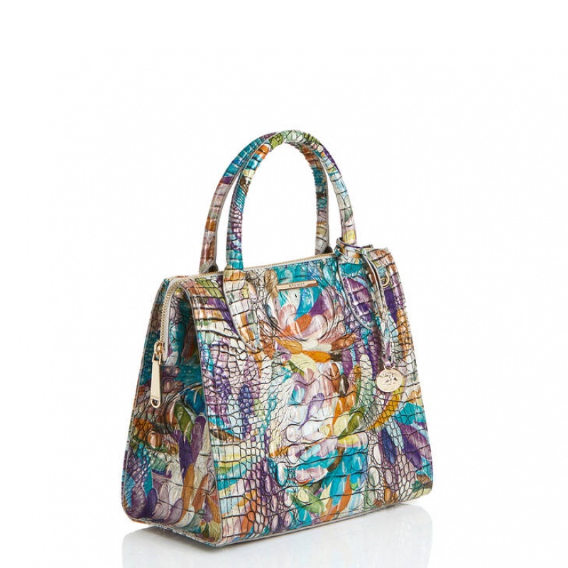 Multicolor Women's Brahmin Small Caroline Satchel Bags | 1968MAUXO