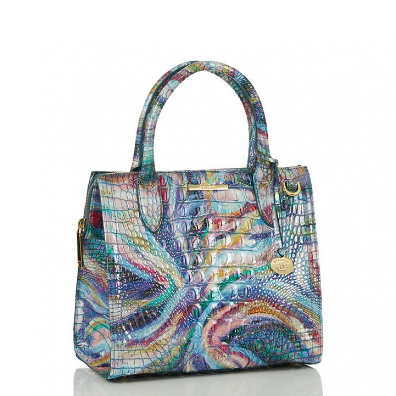 Multicolor Women's Brahmin Small Caroline Satchel Bags | 7923VNBPD