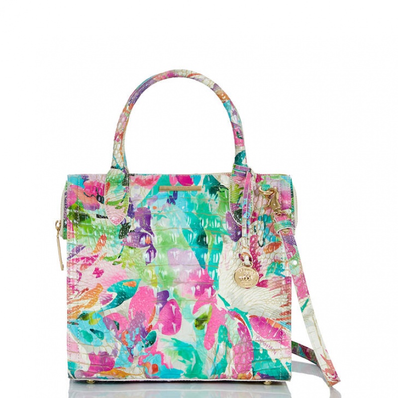 Multicolor Women's Brahmin Small Caroline Satchel Bags | 7503JGWIE