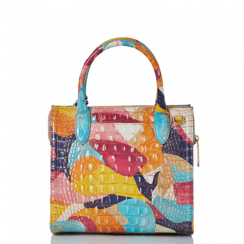 Multicolor Women's Brahmin Small Caroline Satchel Bags | 5748VIJRZ