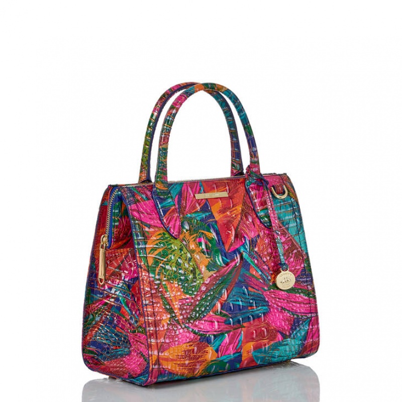 Multicolor Women's Brahmin Small Caroline Satchel Bags | 8197CDZYW