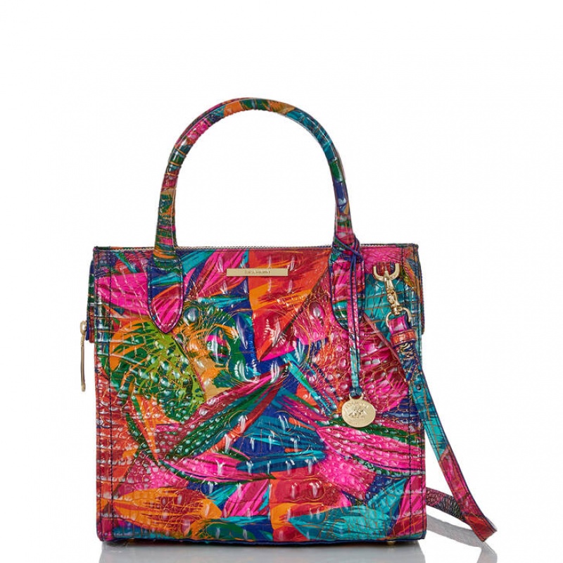 Multicolor Women's Brahmin Small Caroline Satchel Bags | 8197CDZYW