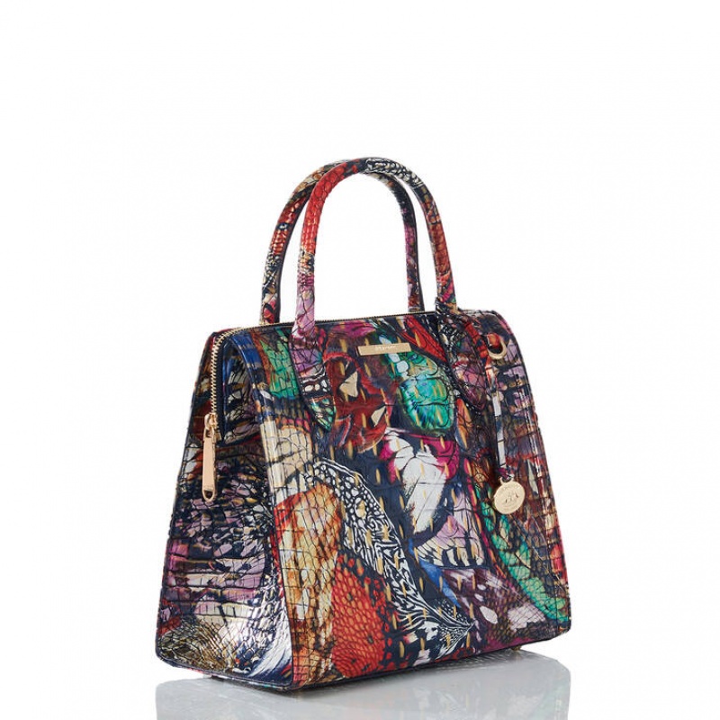 Multicolor Women's Brahmin Small Caroline Satchel Bags | 4803ENUXA