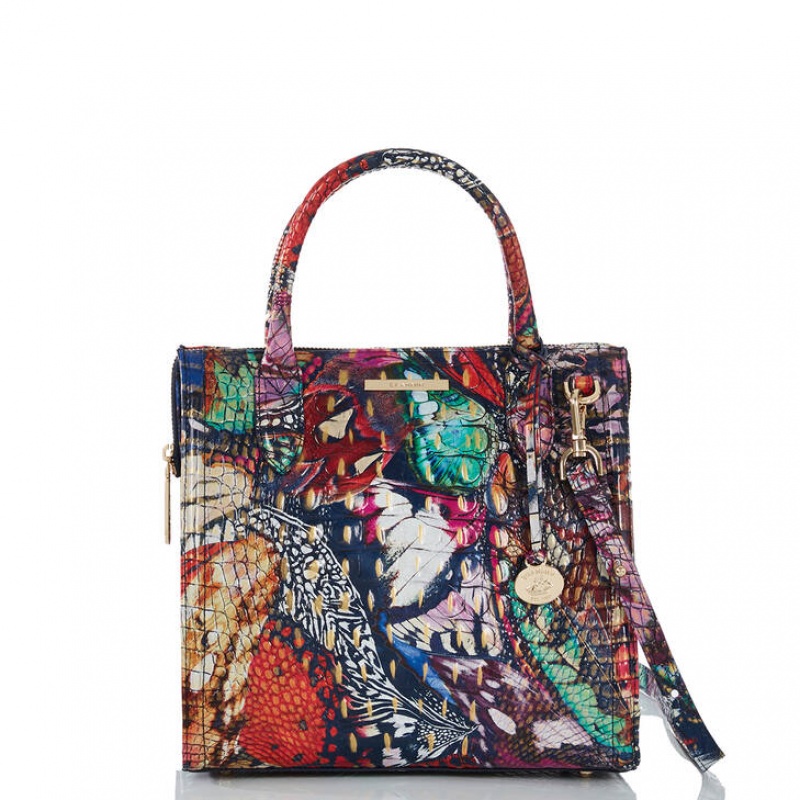 Multicolor Women's Brahmin Small Caroline Satchel Bags | 4803ENUXA