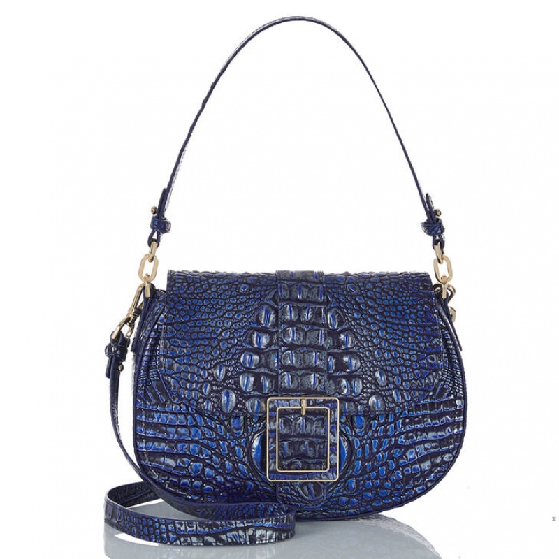 Navy Women\'s Brahmin Cynthia Shoulder Bags | 7901OFMKI