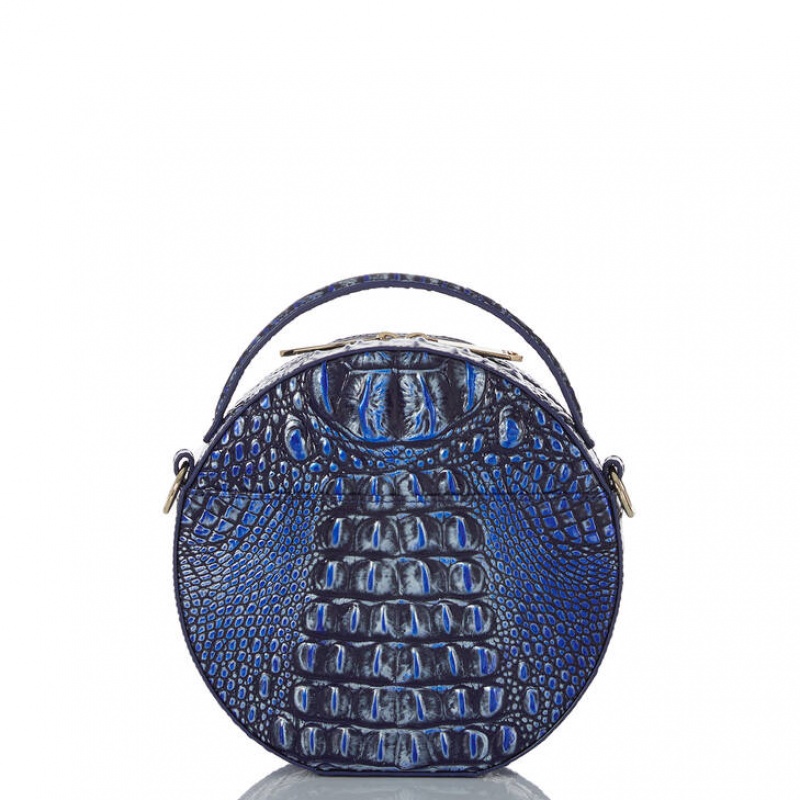 Navy Women's Brahmin Lane Crossbody Bags | 7034ZMTPB