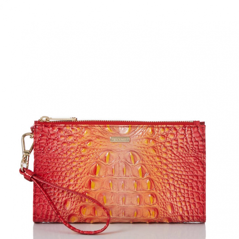 Orange Women\'s Brahmin Daisy Clutch Bags | 6459OJZGM