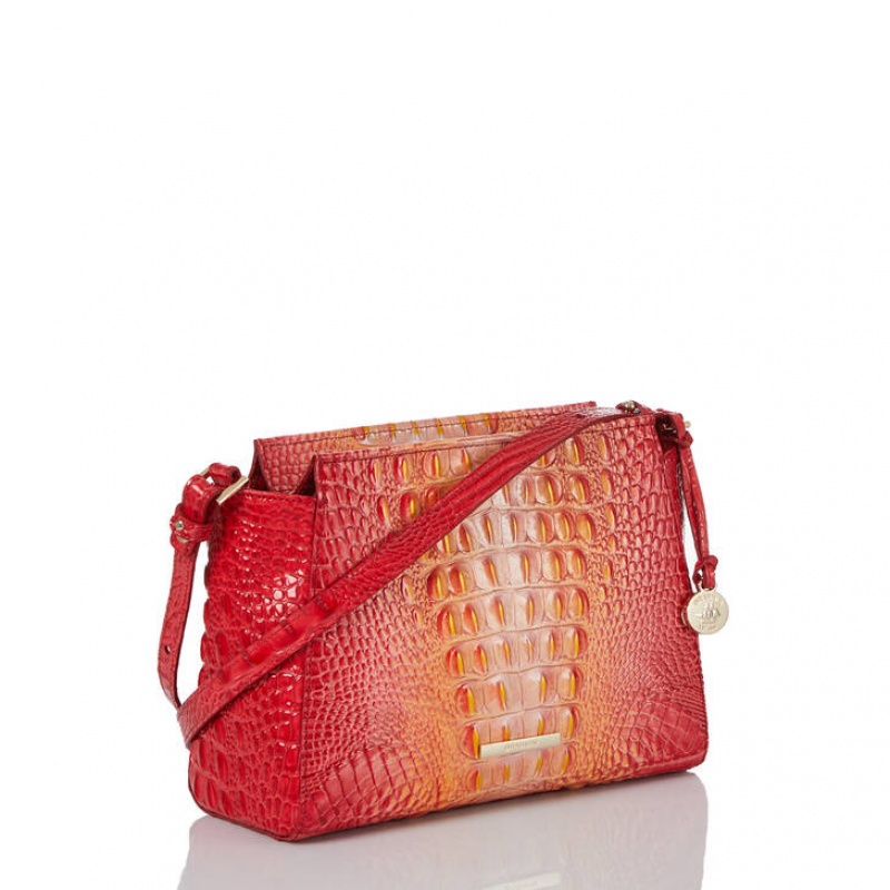 Orange Women's Brahmin Hillary Crossbody Bags | 4605XMOFK