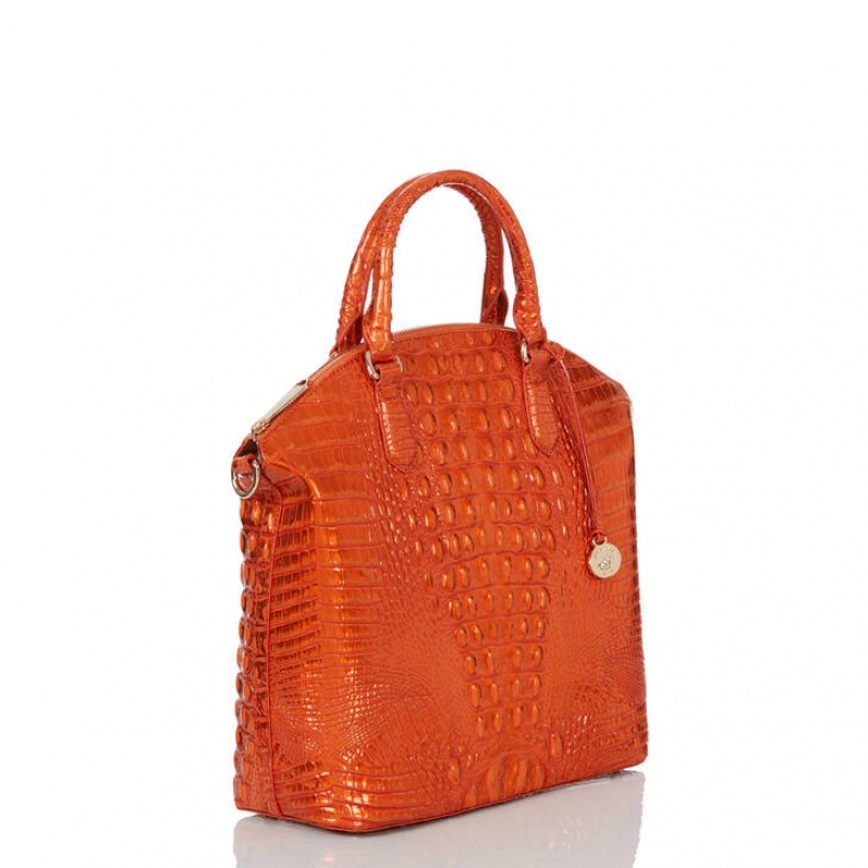 Orange Women\'s Brahmin Large Duxbury Satchel Bags | 3716QPWDO