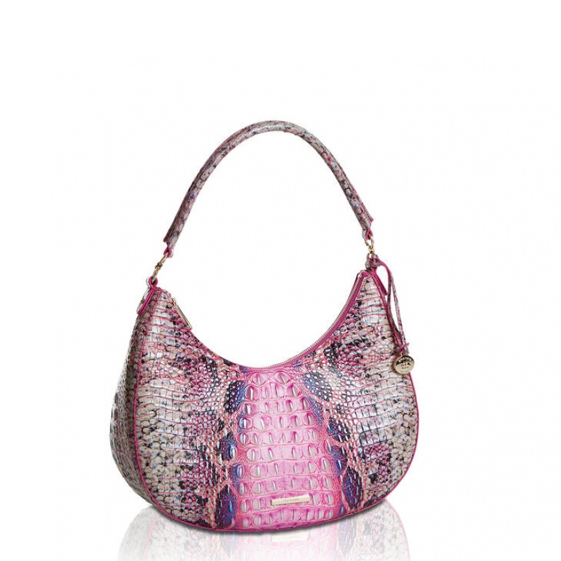 Pink Women's Brahmin Bekka Shoulder Bags | 8120OFSKD