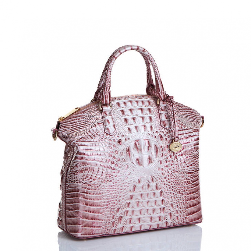 Pink Women's Brahmin Large Duxbury Satchel Bags | 2346UNZGB