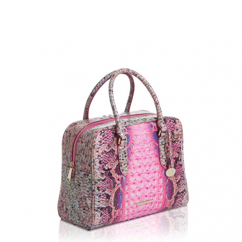 Pink Women's Brahmin Marissa Satchel Bags | 8631KRZND