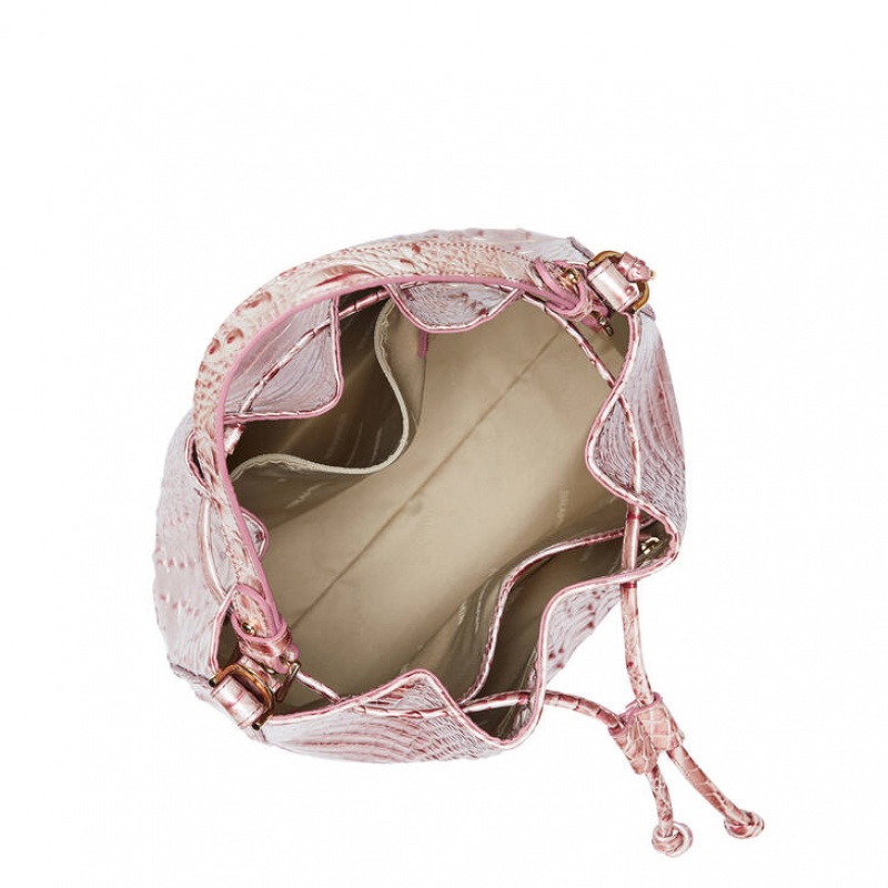 Pink Women's Brahmin Marlowe Bucket Bags | 3258HOIES