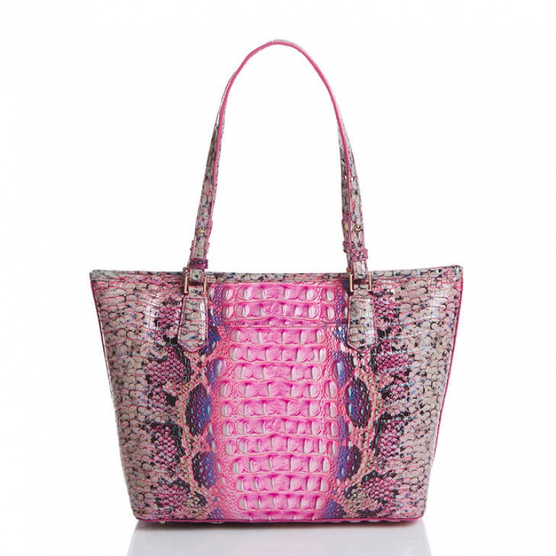 Pink Women's Brahmin Medium Asher Tote Bags | 1453IWJDL