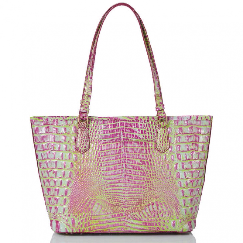 Pink Women's Brahmin Medium Asher Tote Bags | 4920ZUNMP