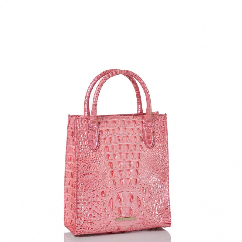 Pink Women's Brahmin Moira Tote Bags | 0246NUJLM