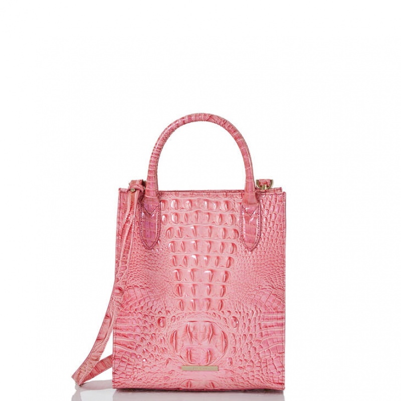 Pink Women's Brahmin Moira Tote Bags | 0246NUJLM