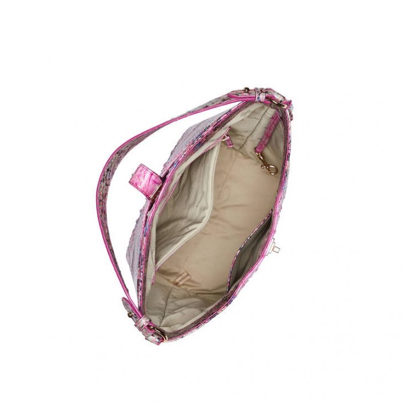 Pink Women's Brahmin Shira Bucket Bags | 0248BYIMC