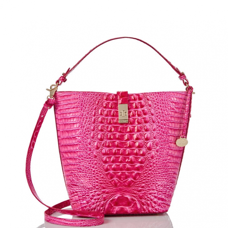 Pink Women's Brahmin Shira Bucket Bags | 2685HOJTX