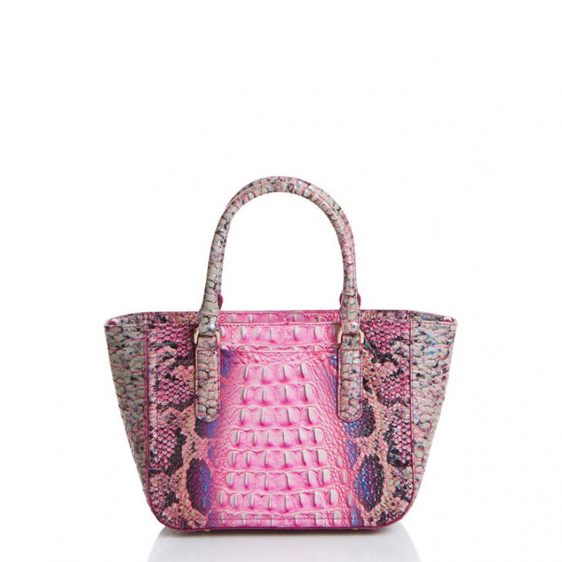 Pink Women's Brahmin Small Ashlee Satchel Bags | 4029MRHOS