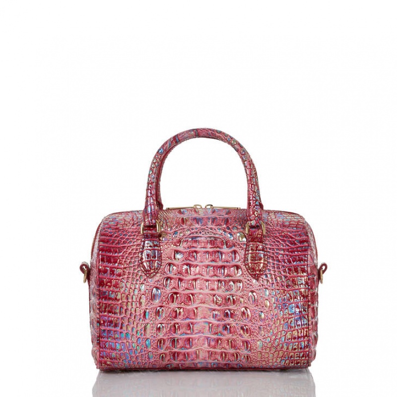 Pink Women's Brahmin Stacy Satchel Bags | 3698KFWSB