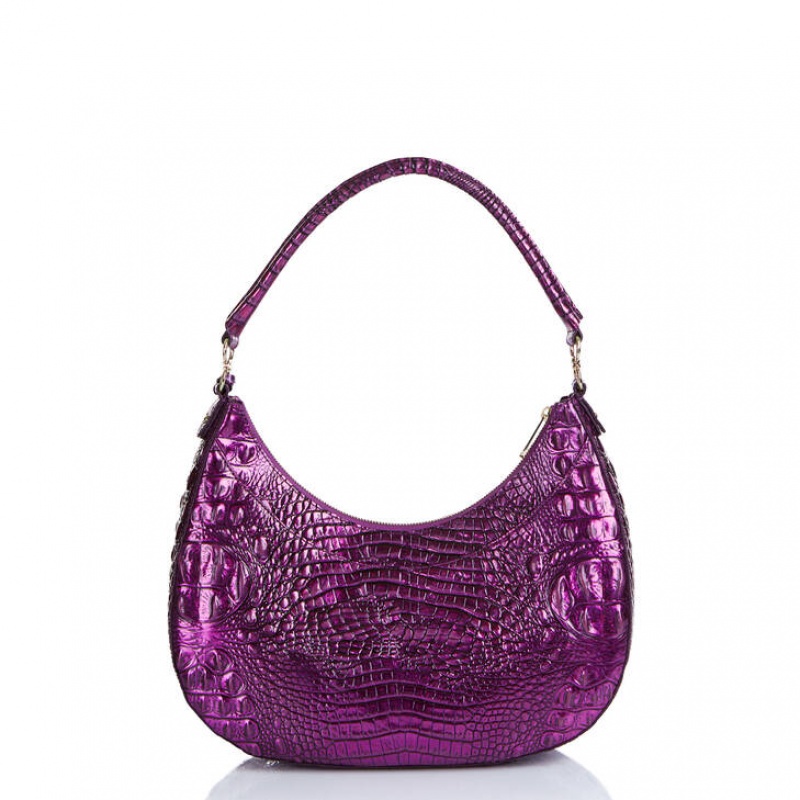 Purple Women's Brahmin Bekka Shoulder Bags | 7501TCFWX