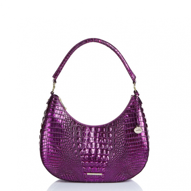 Purple Women\'s Brahmin Bekka Shoulder Bags | 7501TCFWX