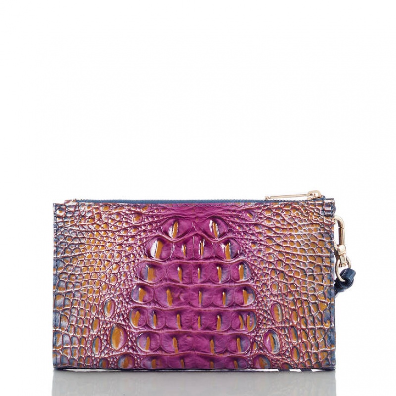 Purple Women's Brahmin Daisy Clutch Bags | 4072KESOC