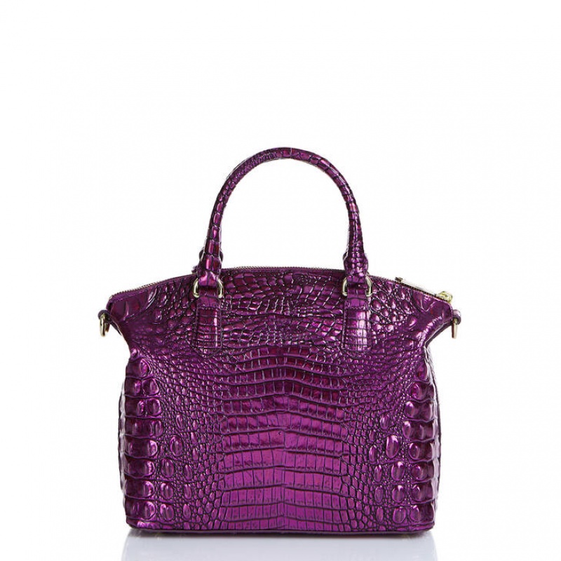 Purple Women's Brahmin Duxbury Satchel Bags | 3517WQSOK