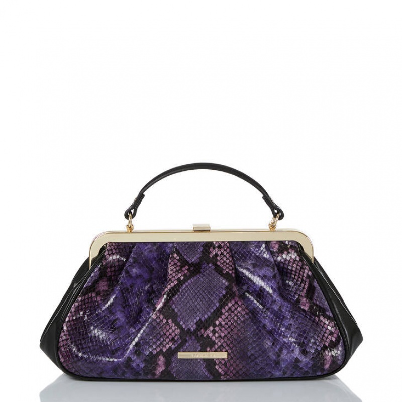 Purple Women's Brahmin Emmett Crossbody Bags | 8943HZQFJ