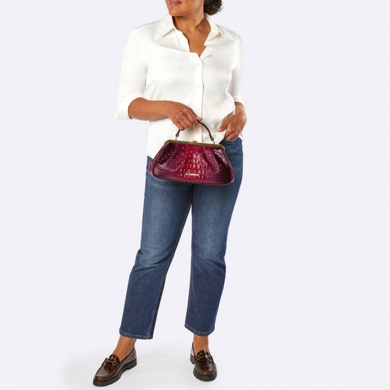 Purple Women's Brahmin Emmett Crossbody Bags | 8943HZQFJ