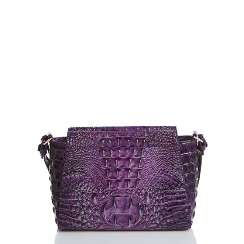 Purple Women's Brahmin Hillary Crossbody Bags | 8410TJSLQ