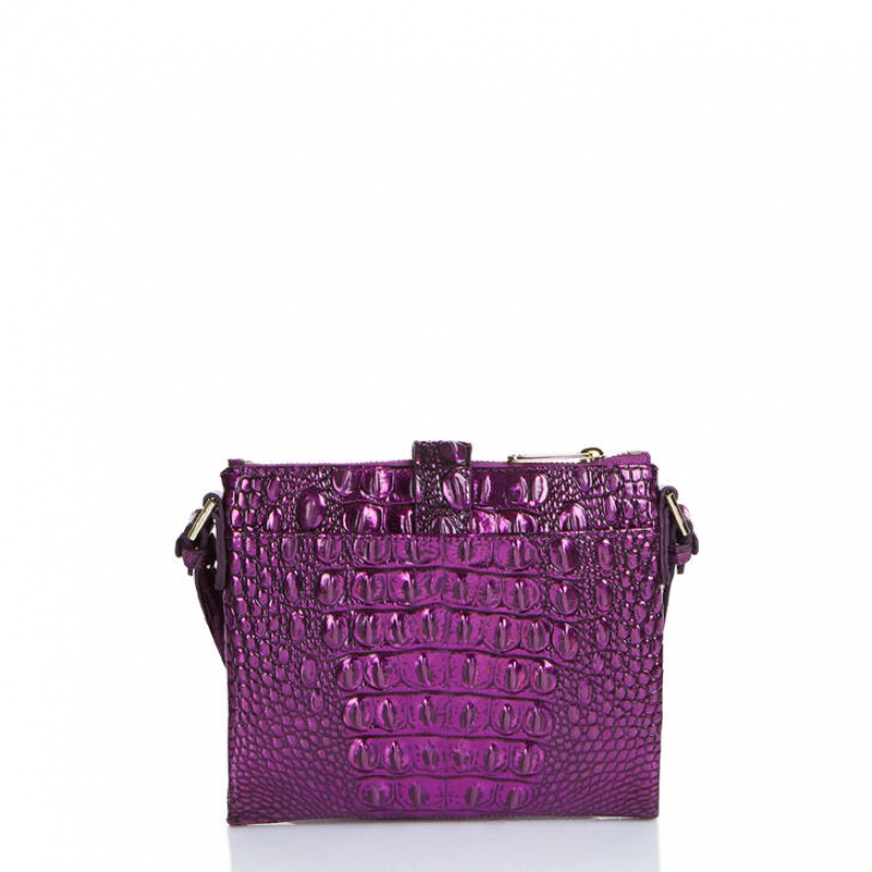 Purple Women's Brahmin Mina Crossbody Bags | 5142ANUZR