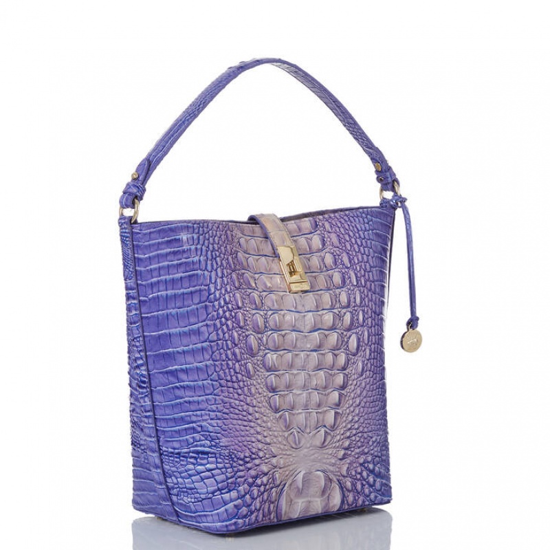 Purple Women's Brahmin Shira Bucket Bags | 2317WJRAK