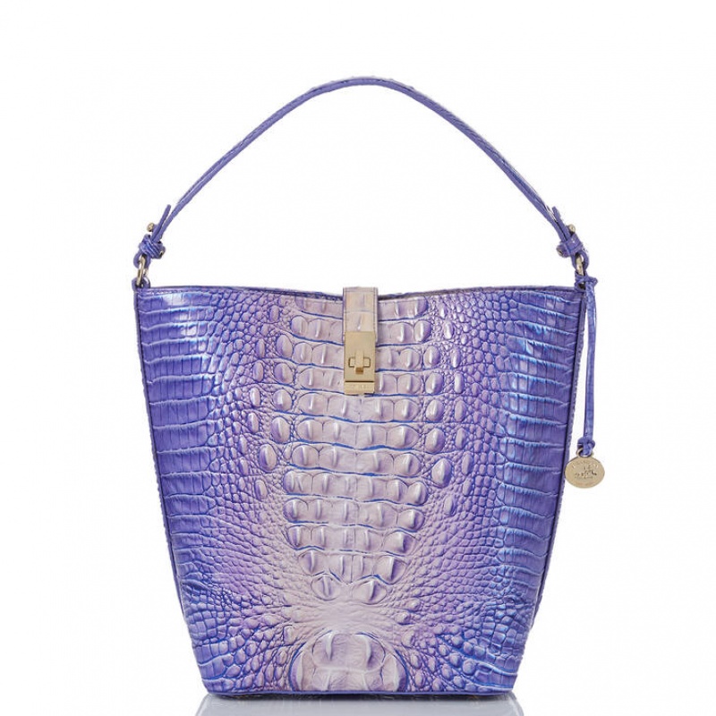 Purple Women\'s Brahmin Shira Bucket Bags | 2317WJRAK