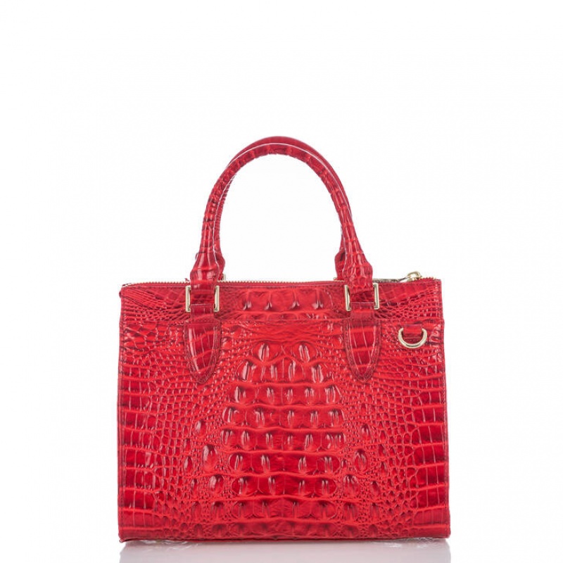 Red Women's Brahmin Anywhere Convertible Satchel Bags | 7045SDVEY