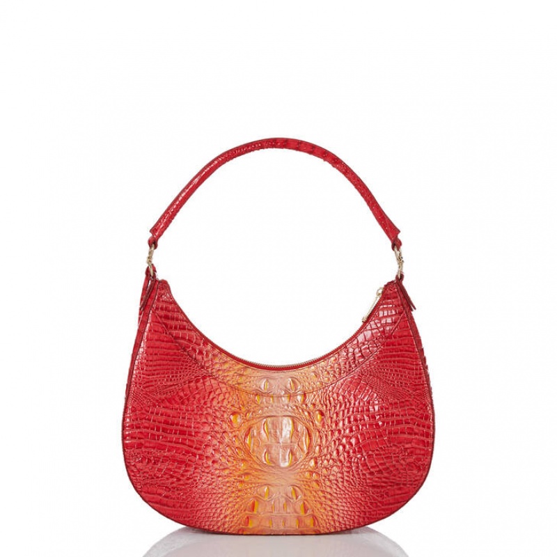 Red Women's Brahmin Bekka Shoulder Bags | 1709HWNBX