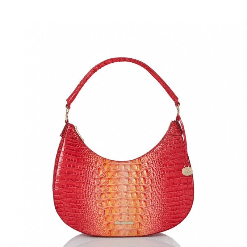 Red Women\'s Brahmin Bekka Shoulder Bags | 1709HWNBX