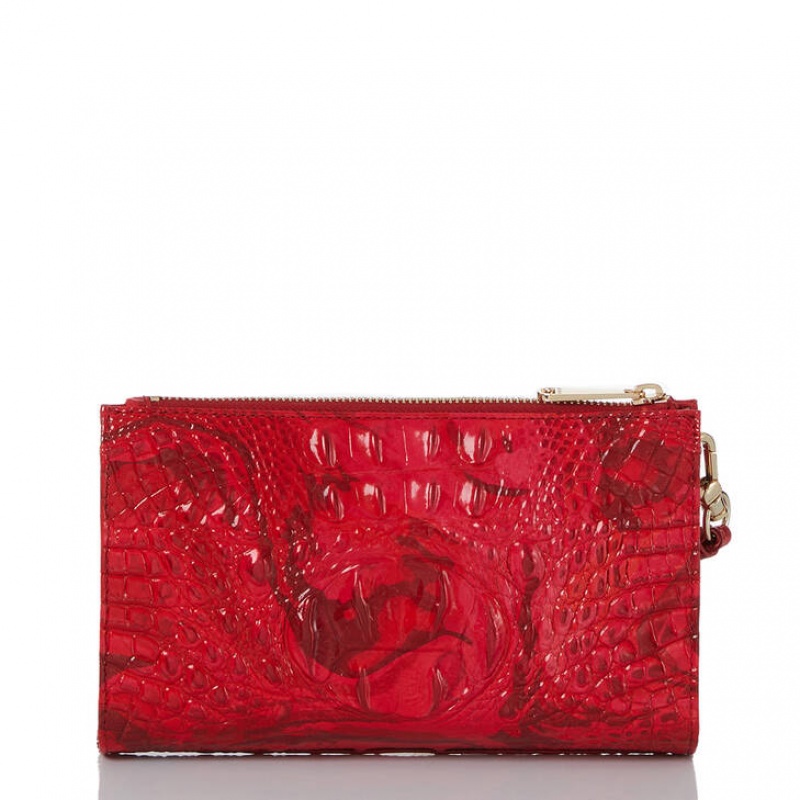 Red Women's Brahmin Daisy Clutch Bags | 2189ISJHD