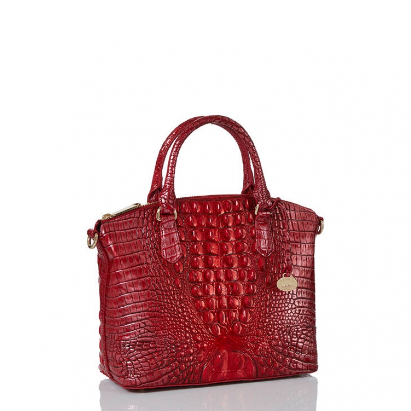 Red Women's Brahmin Duxbury Satchel Bags | 9823RVPWL