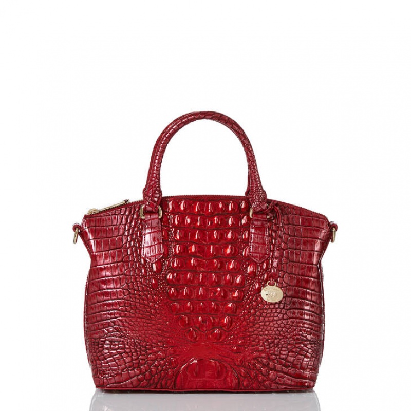 Red Women\'s Brahmin Duxbury Satchel Bags | 9823RVPWL