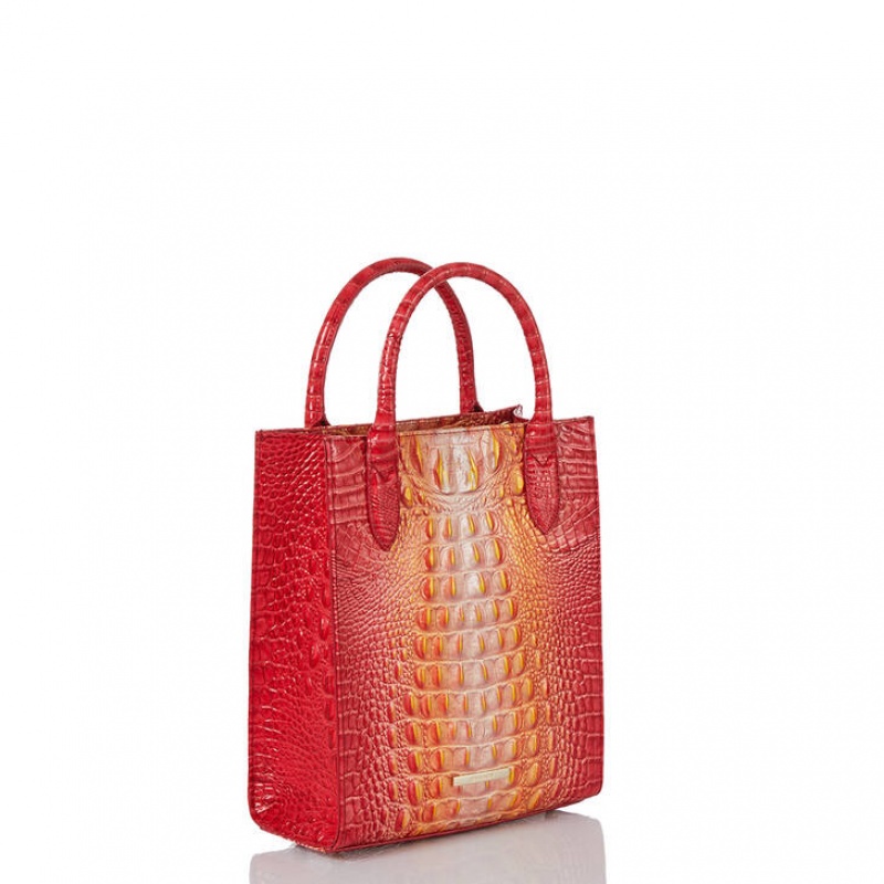 Red Women's Brahmin Moira Tote Bags | 8160RDBYQ