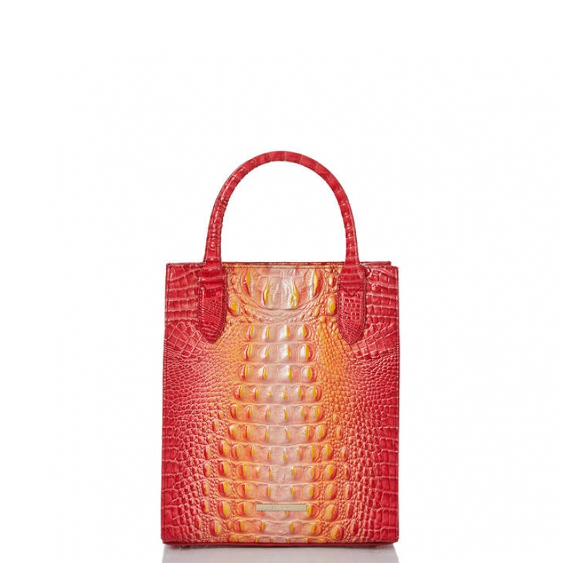 Red Women\'s Brahmin Moira Tote Bags | 8160RDBYQ