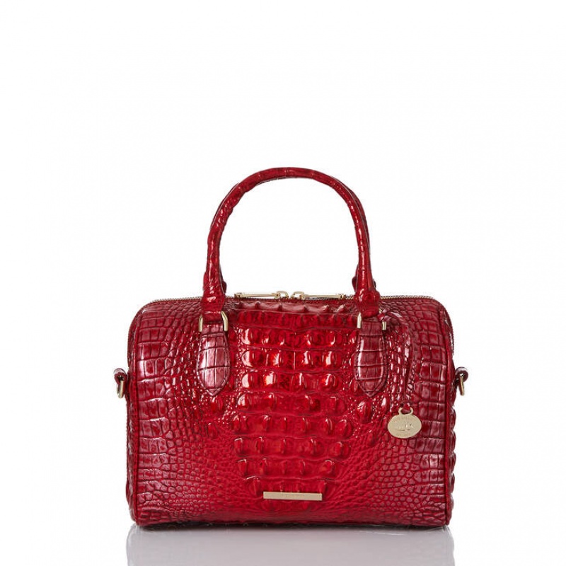 Red Women\'s Brahmin Stacy Satchel Bags | 0289KYECX