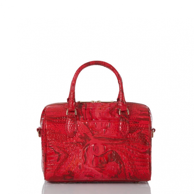 Red Women's Brahmin Stacy Satchel Bags | 2481EAIZJ