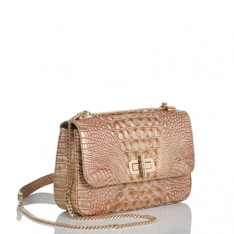 Rose Gold Women's Brahmin Rosalie Crossbody Bags | 0893JXONH