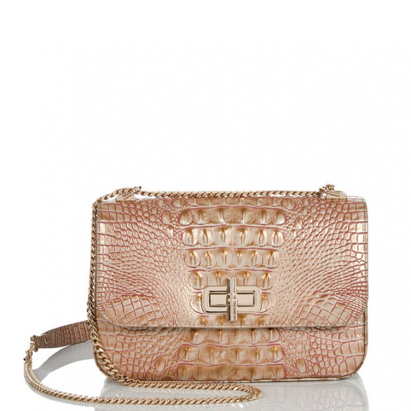 Rose Gold Women\'s Brahmin Rosalie Crossbody Bags | 0893JXONH